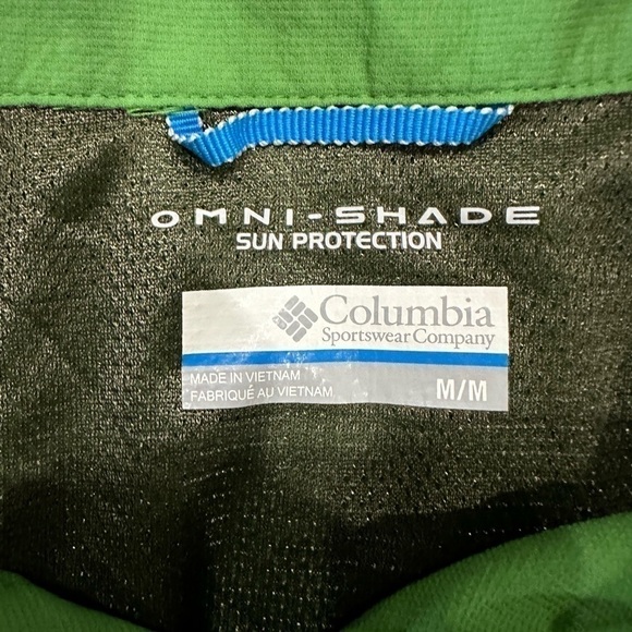 Men’s Columbia Green Omni-shade Fishing Shirt , EUC! - Picture 5 of 6